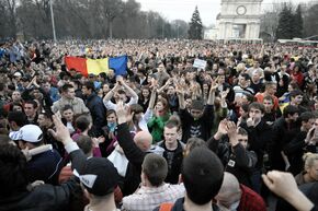 Акция протеста молдавской оппозиции