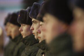 Отправка новобранцев на службу в Президентский полк