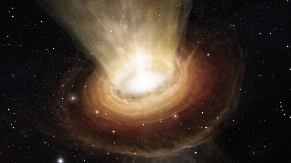 Сверхмассивная черная дыра в центре галактики