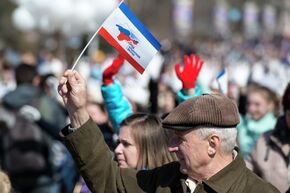 Празднование годовщины "Крымской весны" в Симферополе