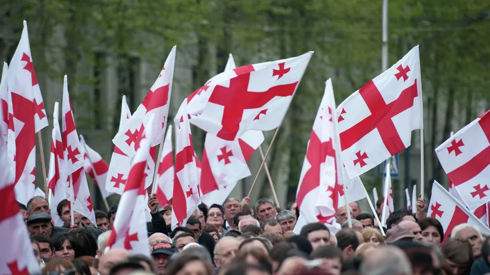 Митинг партии М.Саакашвили "Единое нацдвижение" в центре Тбилиси