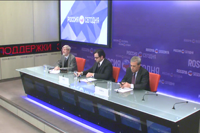 Пресс-конференция министра культуры Палестины Ихаба Бсису