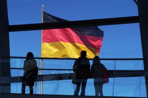 Флаг Германии на здании Рейхстага