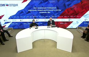 Пресс-конференция руководителя Федерального медико-биологического агентства Владимира Уйба