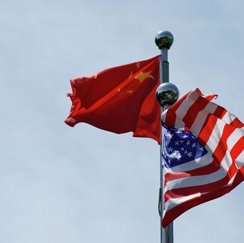 Флаги США и Китая