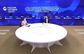 Пресс-конференция председателя Комитета Государственной Думы Российской Федерации по малому и среднему предпринимательству Александра Дёмина