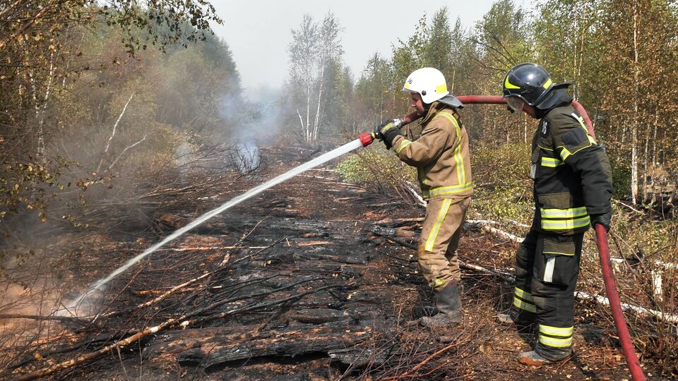 Тушение пожаров в Рязанской области